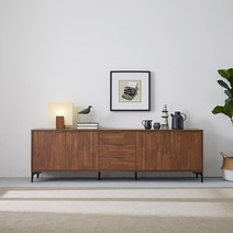 리지 2100 수납 3단 TV 거실장 서랍형, 멀바우