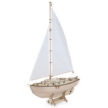 DIY 나무로 만드는 목재모형-조립키트 (슬루프 목재보트)YM042