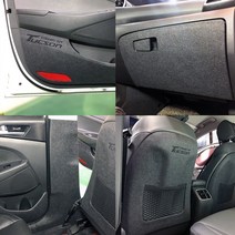 카리더 올뉴투싼TL 스크래치 방지 도어커버, 트렁크스텝, 다크그레이, 현대