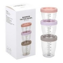 데일리라이크 봉봉 트라이탄 볼 이유식 보관용기 130ml + 180ml + 240ml, 1세트, 스트로베리+라벤더+코코아