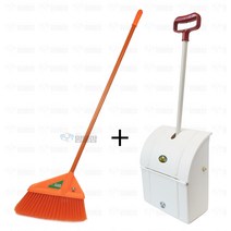 맘물상 자동쓰레받기세트 다용도자동쓰레받기+나일론 빗자루 세트, 1set