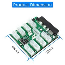 atx 16x 6pin 18 12 핀 전원 공급 장치 모듈 서버 어댑터 브레이크아웃 보드 dell psu btc 마이닝 그래픽 카드 atx 12v 232pin, [01] 18 with 12pin