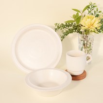 띵스바이푸디 로크포르 도자기그릇 디저트접시 세트 모음, 미니브런치 3P 세트, 에멘탈, 1개