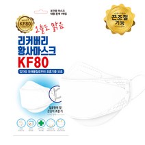 개별포장 KF80 리커버리 대형 끈길이조절 숨쉬기편한 화이트 황사 마스크 1매입, 1매입 30개
