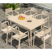 4인용 야외 테라스 세트 카페 테이블 커피숍 인테리어 의자 감성 6인용, H