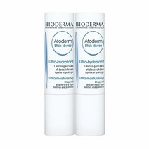 바이오더마 Bioderma 아토덤 립밤 2팩 입술 수분 공급 진정, 2 Count (Pack of 1)