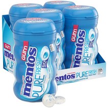 Mentos 멘토스 껌 퓨어 프레쉬 민트 50피스 4개입