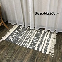여름 라탄 왕골 사이잘룩 수초 주트 원형 시원한 러그 매트거실용 이슬람 복고풍 카펫 boho 에스닉 침실 술 미끄럼 방지 macrame polar floor mat tatami
