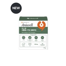 대웅펫 애니웰 식물성 rTG 오메가3 1박스 60캡슐 반려동물영양제 식물성오메가3 비타민D 비타민E