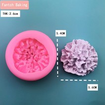 밀랍왁스 천연밀랍왁스 야화 3D 큰 꽃 실리콘 폼 퐁당 젤리 초콜릿 어머니의 날 테마 카네이션 금형 케이크, 03 No.3