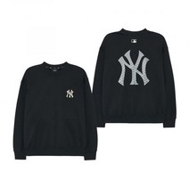 MLB 클래식 모노그램 그라데이션 빅럭스 오버핏 맨투맨 NY (Black)