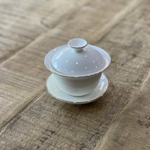 백자 금테 개완 차우리는도구 보이차 홍차 녹차 차도구 다기 차우림