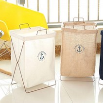 자취방 필수템 페브릭 빨래 수거함 다용도바구니, 1개, 체크 블랙