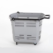 이퍼피 바퀴달린 대형마트 장바구니 손잡이있는 카트 바구니, 1개, 미디움 블루