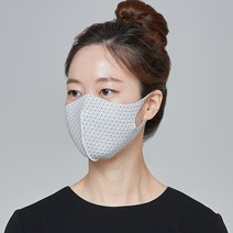 파라다이슨 99.9% 항균 구리 숨쉬기편한 블랙 천 국산 운동용 연예인 빨아쓰는마스크, M(청소년/여성), Y패턴 아이보리