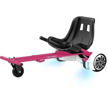 Hover-1 Buggy 부착 | 모든 16.5cm(6.5인치) 및 20.3cm(8인치) 전기 호버보드와 호환 수동 작동 뒷바퀴 컨트롤 조절 가능한 프레임 스트랩 쉬운 조립 설치, Scooter_Pink, Pink