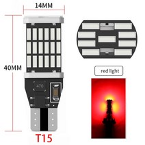 테일 램프 2pc t10 w5w t15 w16w car 조명 canbus no error 4014smd for car 인테리어 액 서리 리버스 라이트 6000k led 전구, t15 w16w 레드, 2개 조명