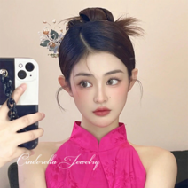 웨딩 단정한머리 여성스러운 자개 셀프웨딩 진주 옥 페미닌스타일링 머리핀 비녀꽂는법 뒤꽂이