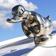 핫토이 산타 랜덤 귀칼 피규어 피규어제작 Angry Metal Duck Hood Ornament for Car Motorcycle Decoration, [01] 은
