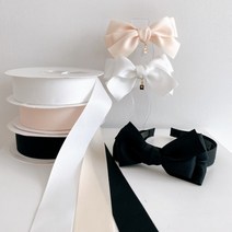 리본 공예 머리핀재료 헤어핀만들기 부자재 재료 diy 기본4, 블랙