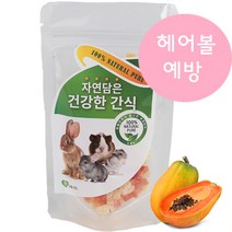 에밀리펫 헤어볼 예방 파파야칩 75g 토끼간식 기니피그간식 친칠라간식 햄스터간식 간식, 1팩, 85g