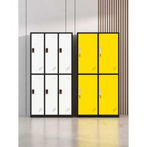 캐비넷 사물함 관물대 미니사물함 철제캐비넷 락커룸 철제, 9  (흰색  노란색 ) 1.3mm