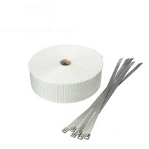 오토바이 배기 머플러 마후라 튜닝 5m 자동차 랩 파이프 헤더 열 랩 터보 메인 폴드 열 열 랩 테이프 스테인레스 스틸 타이, 푸른