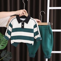 베베초롱남아동 스트라이프 아동 옷 상하복 세트