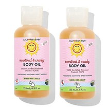 California Baby 유칼립투스 이즈 마사지 오일 - 식물 기반 물 제외 팔 다리 등 및 몸을 위한 냉압착 비건 오일 민감한 피부에 순함 127.6g(4.5온스), Roman Chamomile