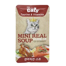 더캣츠 미니리얼 스프 파우치 고양이간식, 연어치킨스프, 40g, 20개