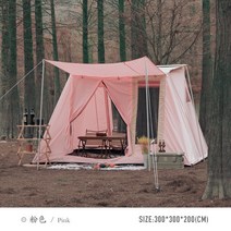 루프 탑 텐트 차량 용 어닝 하드 야외 글램핑 면직물 천 5-8인 레인플라이 캠핑 장비 장비, 분홍색, 02 Pink L