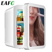 급속냉동고 가정용냉동고 소형냉동고 초저온냉동고 미니냉동고 eafc 4l 6cans 미니 냉장고 홈 자동차 미니 메이크업 냉장고 led 미러 열전 쿨러 및 따뜻한 냉장고, 거울 없음