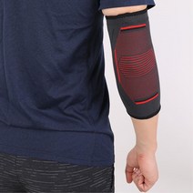 복싱 스크린골프 팔꿈치 엘보 보호대 팔밴드 등산 운동 스포츠테이핑 야외활동 부상방지, 레드, L