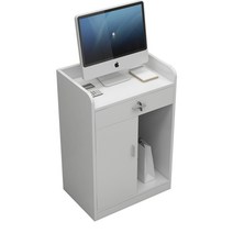 매장 가게 포스다이 계산대 테이블 책상 인포메이션, 블랙 마블 둥근 모서리 60x40x92cm