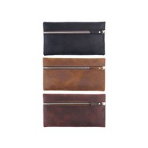 니어핀 가죽필통 고급 펜케이스 초중고 대학생, 버건디