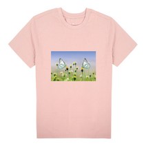 화이트문 버터플라이 전사 라운드 반팔 WMI2TS0022