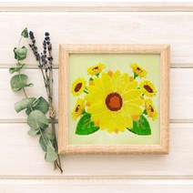 수재샵 미니 해바라기 (라운드 2.5mm 5D 가로 20cm X 세로 20cm) 보석십자수