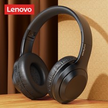 Lenovo TH40 스테레오 무선 헤드폰 블루투스 이어폰 HIFI 음질 이어 버드 스마트 소음 차단 헤드셋, White, White