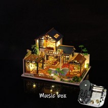 가구 Diy 집 일본식 나무 미니어처 인형의 키트 수제 공예 완구 선물용 40대 50대 만들기 취미, No Dust Cover