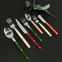 사브르 비스트로 커트러리 단품 케익포크 5색상, 그린