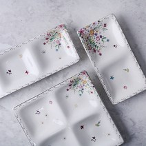 플뢰르 나눔접시 4칸, 단품, 본상품선택