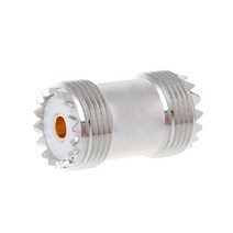 UHF SO239 암컷 대 여성 잭 패널 마운트 RF 동축 어댑터 커넥터 직선, 은