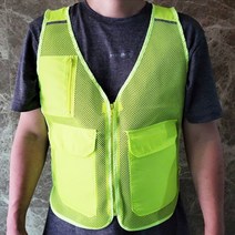 아이스팩 8개 형광그린 얼음 단체조끼 신호수 운동 여성 여름 남성 조끼 베스트 쿨 아이스