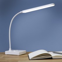 갤러리데코 충전식 무선 학습용 플렉시블 LED스탠드, 화이트