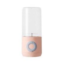 미니믹서기 가정용믹서기 500ml usb 충전식 휴대용 전기 과즙 짜는기구 스무디 블렌더 컵 블렌더 가전 무선 프레스 과즙 짜는기구, 분홍색