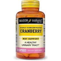 미국직구 Mason 네츄럴 크랜베리 고농축 - 와하고 한 시스템 메인테인하며 60캡슐, 수량, 상세참조