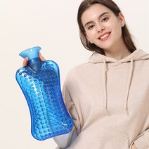 수족냉증 온찜질기 전기 찜질팩 복부 온열기2000ML 큰 관개 뜨거운 물 주머니 자궁 경부 베개 압축 목 어깨, 03 Blue
