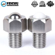 해외 VEICHU-롤러 플런저 볼트 유형 VCN312/VCN313 POM 볼 스테인레스 스틸 육각 헤드 컨베이어 볼 롤러222439, vcn312-m6