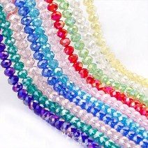 마타타 비즈공예 재료 구슬 공예 컬러 원석 비즈 론델컷 2x3mm(38COLORS), RD-238(1줄/ 약125개)