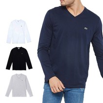라코스테 남성 여성 브이넥 긴팔 티셔츠 TH6711